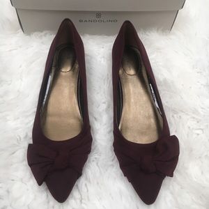 Bandolino wine suede flats
